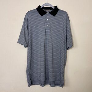 Peter Millar Summer Comfort men's Polyester Spandex Gray golf polo size L